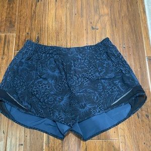 Lulu navy and blue floral hotty hot shorts